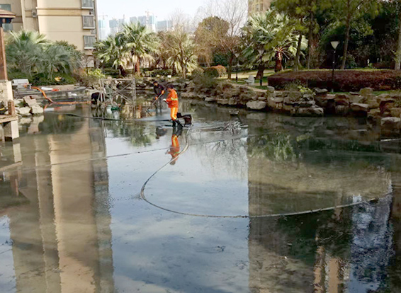 瓮安景观池淤泥清理